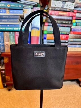 Vintage Lauren Ralph Lauren Black Small Tote with Logo Plaque